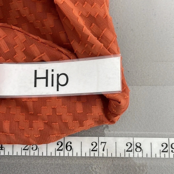 Ryegrass Dress NWT V Neck Ruffles Knee Length Foxtail Orange XX Large XXL - Picture 17 of 17